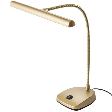 K&M 12297 | Gooseneck LED Piano Lamp Gold Colored