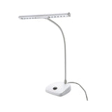 K&M 12297 LED Piano Gooseneck Desk Lamp White