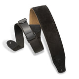 Levy’s Right Height Suede Padded Guitar Strap Black - accessories