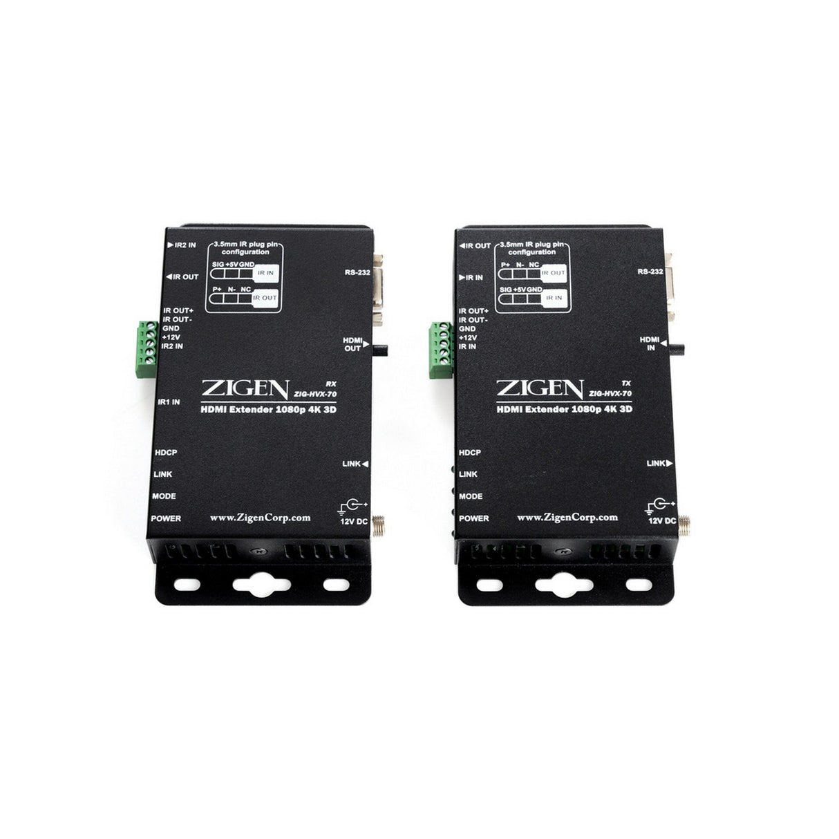 Zigen ZIG-HVX-70 70 Meter HDbaseT HDMI Over CAT5a/6/7 Extender Set