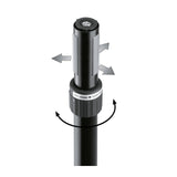 K&M 21366 | Height Adjustable Distance Rod Ring Lock Black