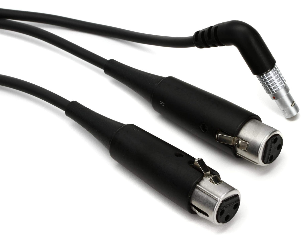 Shure PA720 10ft 5Pin LEMO to L&R Female XLR Input Cable for P6HW Hardwired Bodypack