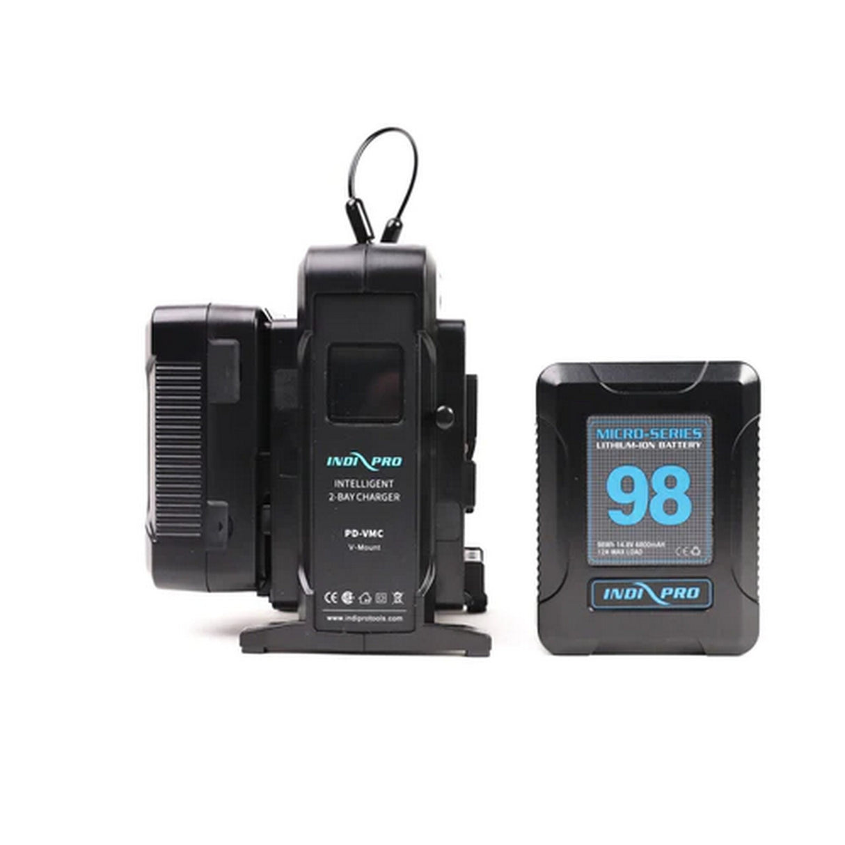 IndiPRO 2VMIBKT Micro-Series 98Wh Li-Ion Batteries and Dual V-Mount Battery Intelligent Charger Kit