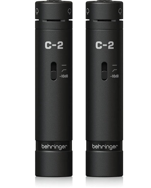 Behringer C-2 Dark Edition Matched Studio Condenser Microphones, Black Pair