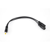 IndiPRO 25DF25 2.5mm Male Power Cable to Dual 2.5mm Female Connectors 10-Inch Non-Regulated