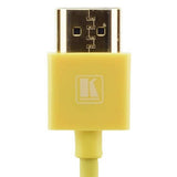 Kramer C-HM/HM/PICO/YL-6 6 Foot Ultra Slim High Speed HDMI Cable Yellow