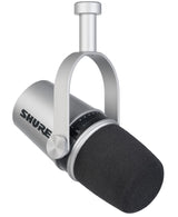 Shure MV7-S XLR/USB Dynamic Podcasting Microphone, Silver