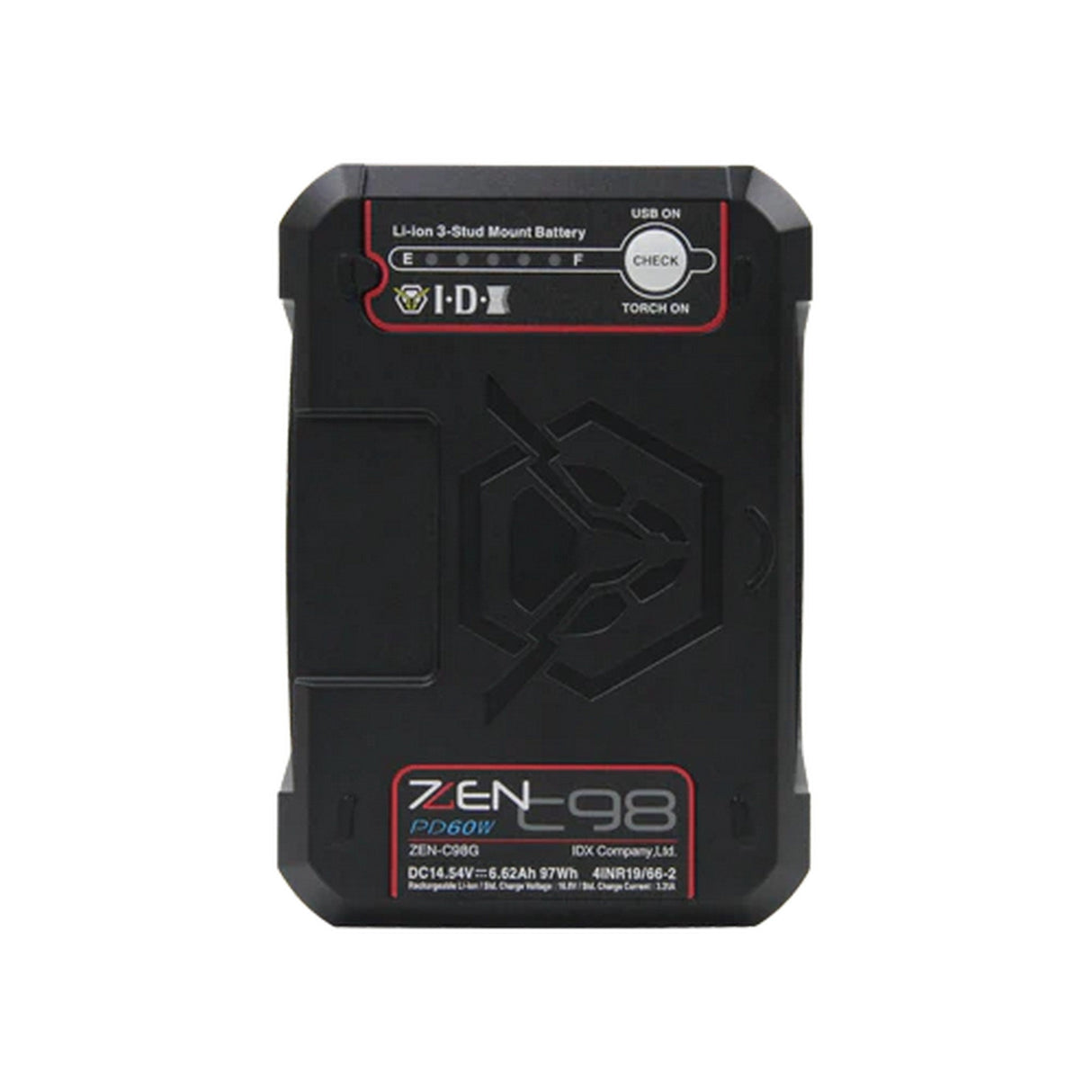 IDX ZEN-C98G 97Wh High-Load Li-Ion 3-Stud Mount Battery with D-Tap/USB-C