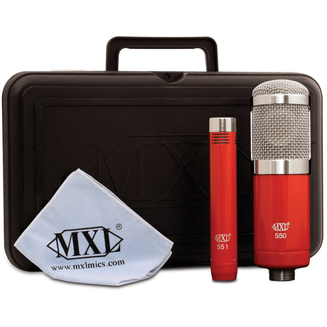 MXL 550/551R | Recording Microphone Kit includes 550 Vocal Condenser Microphone 551 Instrument Microphone