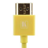 Kramer C-HM/HM/PICO/YL-3 3 Foot Ultra Slim High Speed HDMI Cable Yellow
