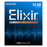 Elixir 12302 Nickel-Plated Steel NANOWEB Baritone Electric Guitar Strings (12-68)