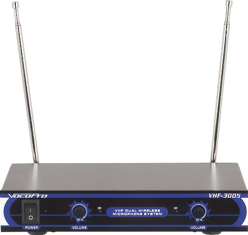 VocoPro VHF-3005-3 Dual Channel VHF Wireless Microphone System