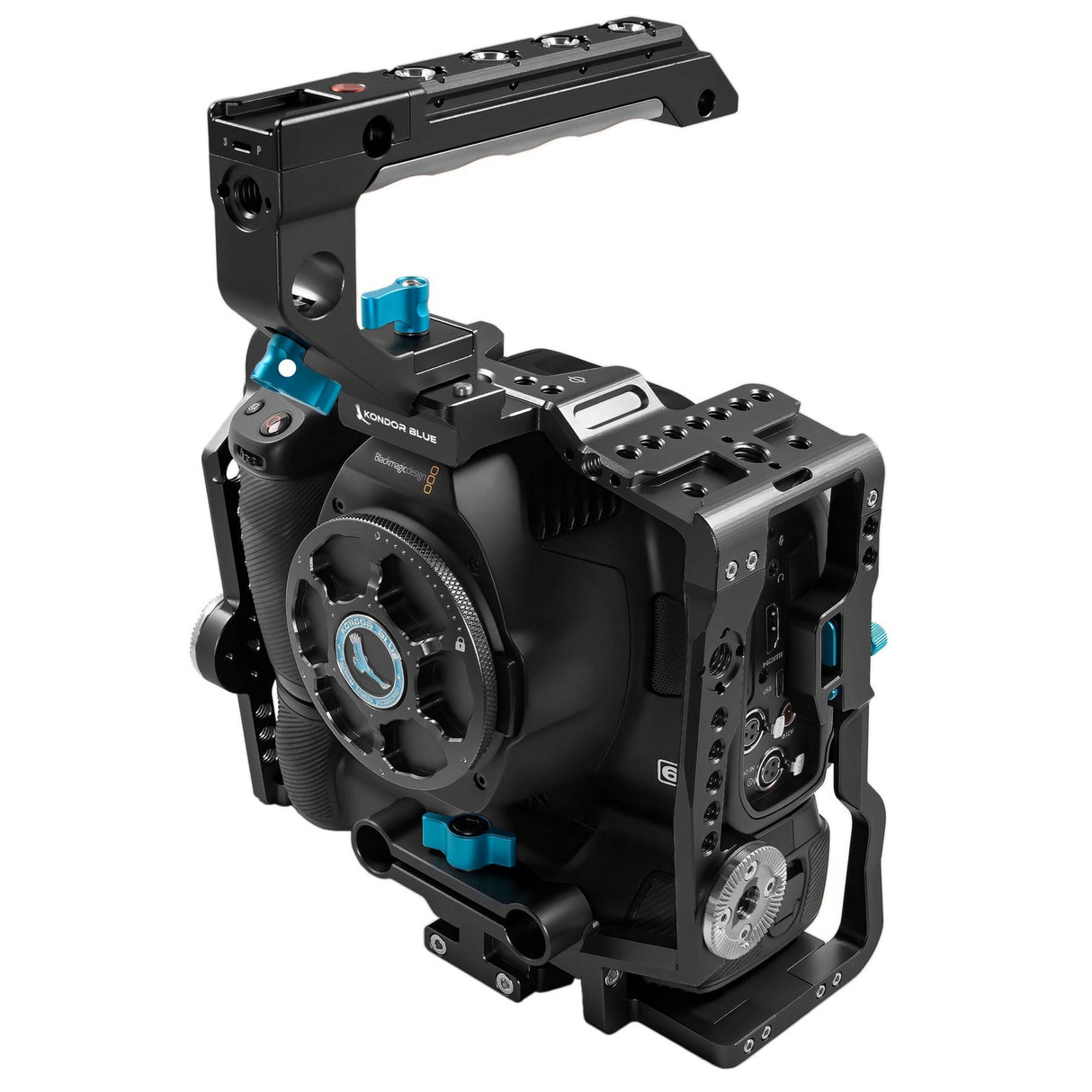 Kondor Blue BMPCC 6K Pro Battery Grip Cage with Top Handle Raven Black