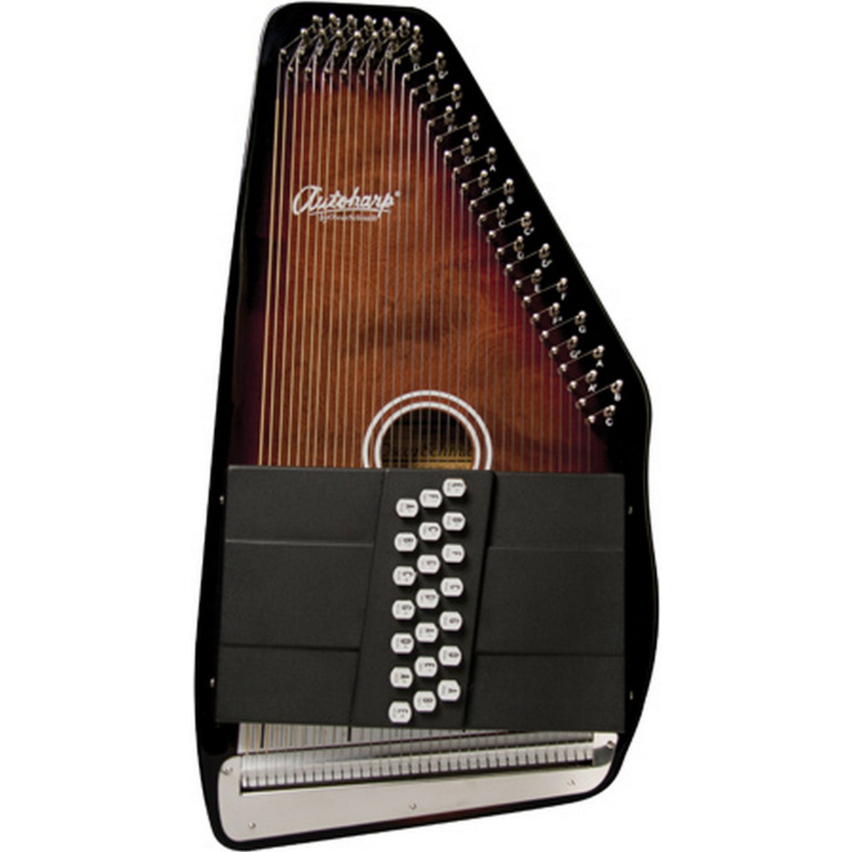 Oscar Schmidt OS21C 21 Chord Acoustic Auto Harp, Tobacco Sunburst