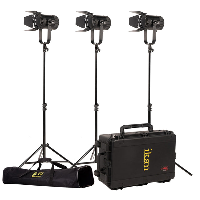Ikan SFB150-3PT-KIT Stryder Fanless 3-Point Bi-Color 150 Watt LED Fresnel Light