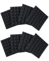 Gator GFW-ACPNL1212PCHA-8PK 8 Pack of Charcoal Acoustic Pyramid Panel, 12 x 12 Inches