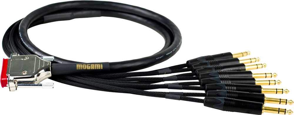 Mogami GOLD DB25-TRS-03 8-Channel Gold DB25 to TRS Male Analog Interface Cable, 3-Feet