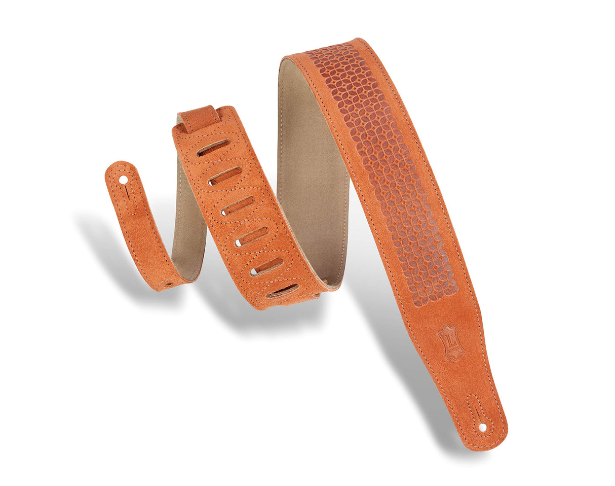 Levy's Floret Emboss Guitar Strap, Copper