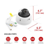 IC Realtime IPFX-D80V-IRW3 8MP IP Indoor/Outdoor Vandal Dome Camera w/Varifocal Lens