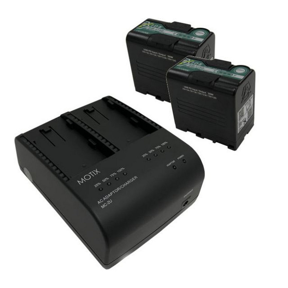 IDX MC-2U50 PD Two SB-U50 PD 48Wh Batteries and MC-2U Dual Charger Kit