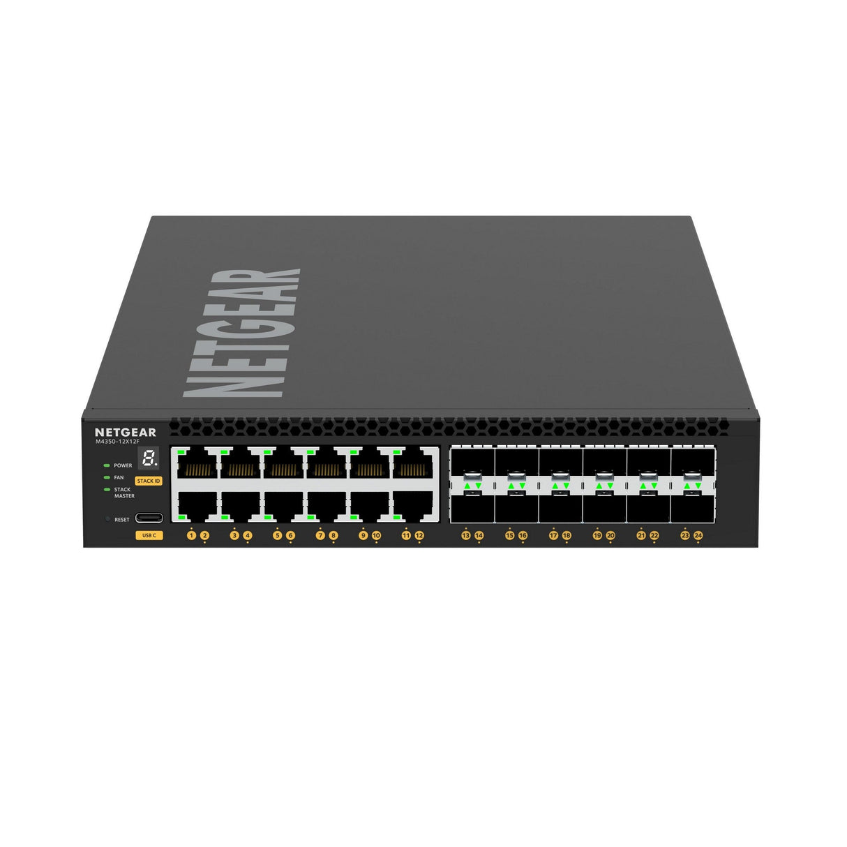 Netgear XSM4324-100NES 24-Port 12x10G/Multi-Gig and 12xSFP+ Desktop Managed Switch