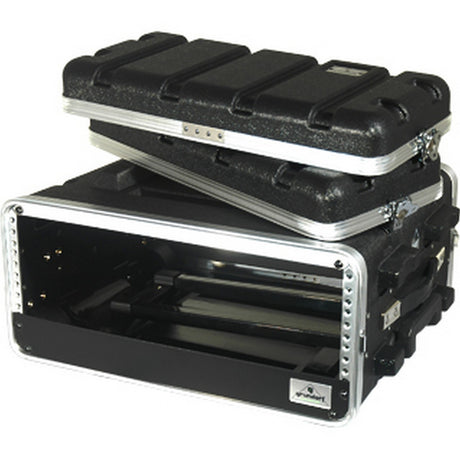 Grundorf ABS-R0416CB | 3 Space Protective Amp Rack Case with Wheels