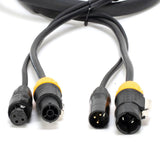 Accu Cable AC3PTRUE12 12-Foot Female to Male 3-Pin DMX/Locking Power Link Cable