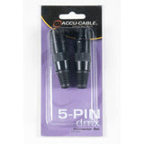 Accu Cable ACXLR5PSET 5-Pin, 1 Male and 1 Female XLR Connectors with Gold Pins
