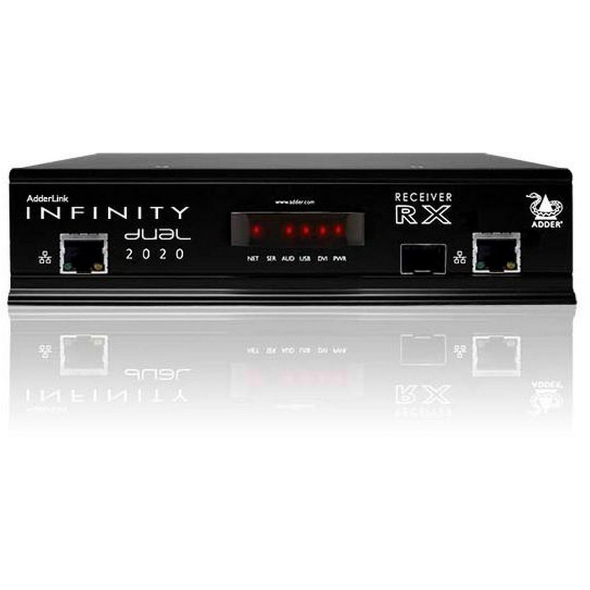 Adder ALIF2020R-US INFINITY Dual Head Digital USB 2.0 IP KVM A/V Extender, Receiver