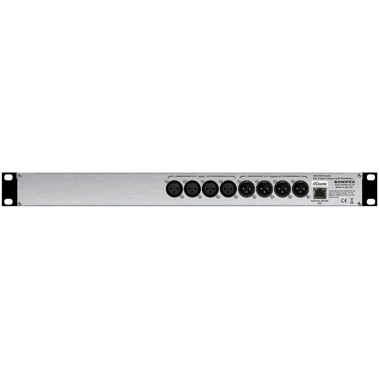 Sonifex AVN-AI04 4 I/O Dante Interface, PoE