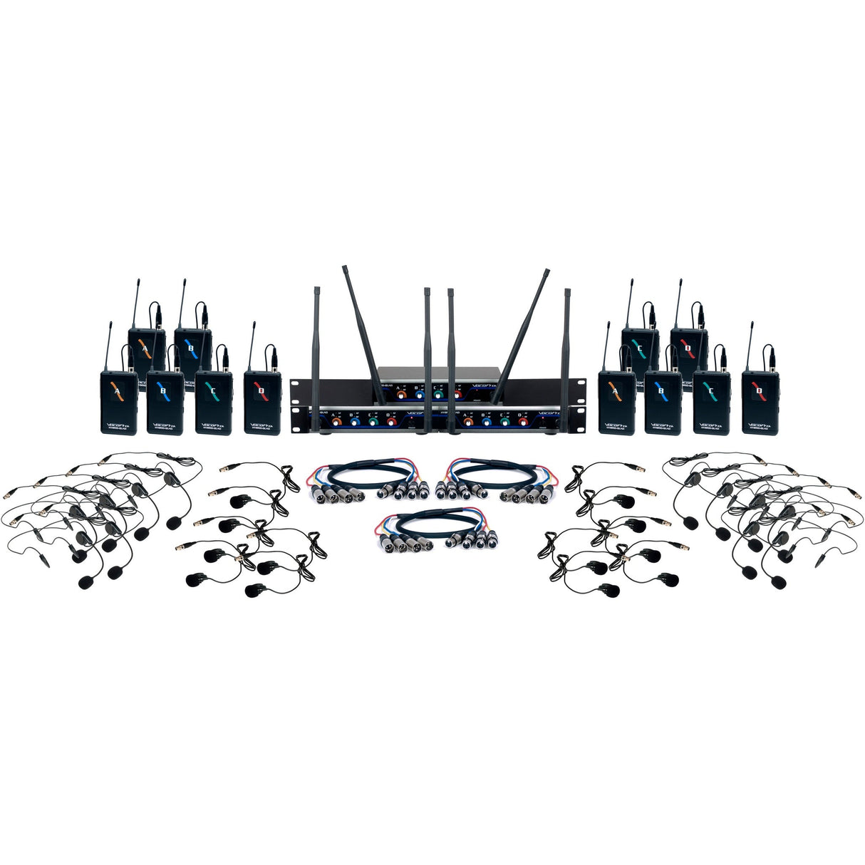 VocoPro Digital-PLAY-12 UHF Wireless 12-Channel Headset/Lapel Microphone System, 902-927.2 MHz