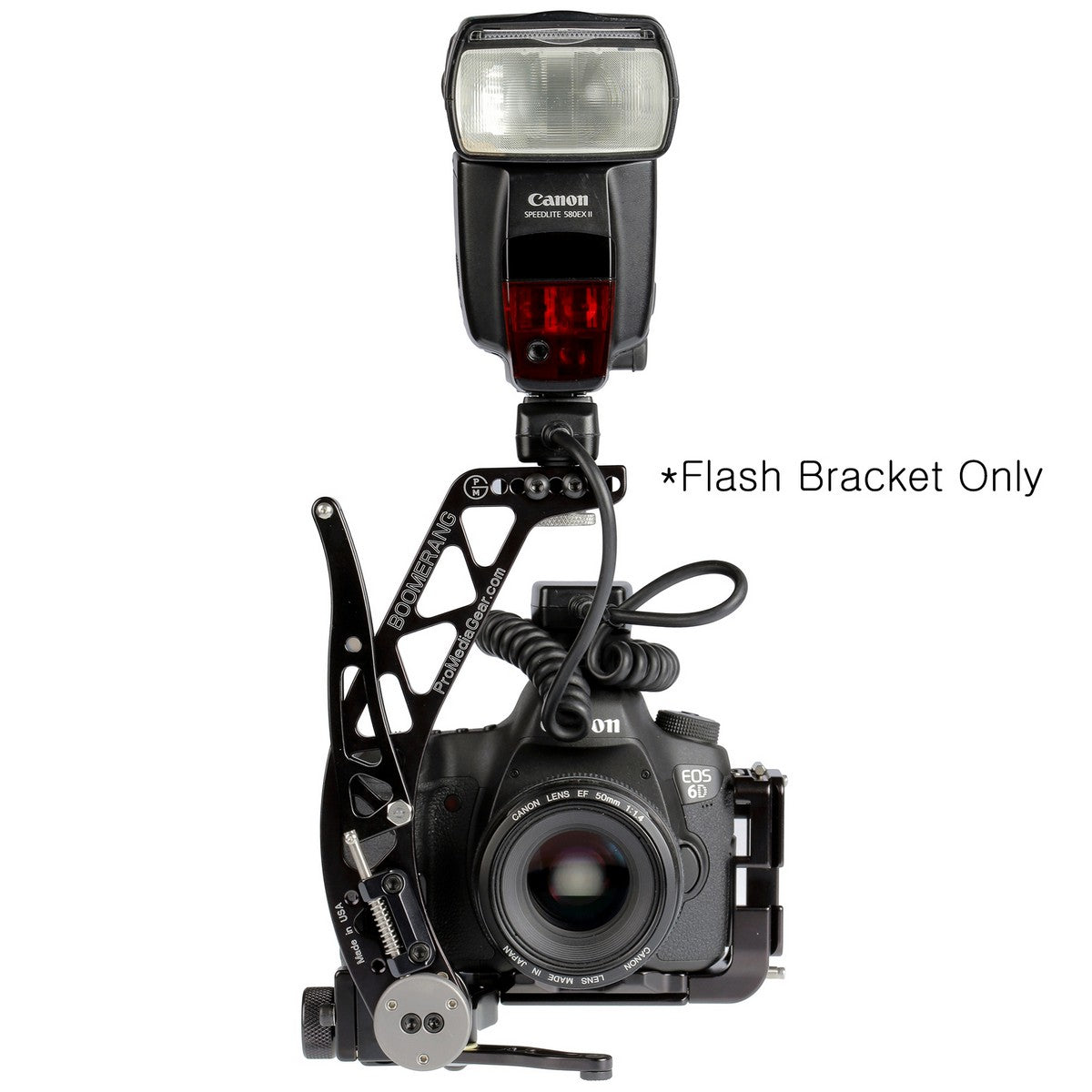 ProMediaGear BBX Boomerang Flash Bracket | Flash Mount Bracket for Cameras without Grip BBX-PBX3BD