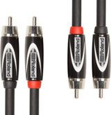 Roland RCC-15-2R2R 180 Inch Low Capacitance Interconnect Dual RCA Jack Black Series Heavy Duty Instrument Cable