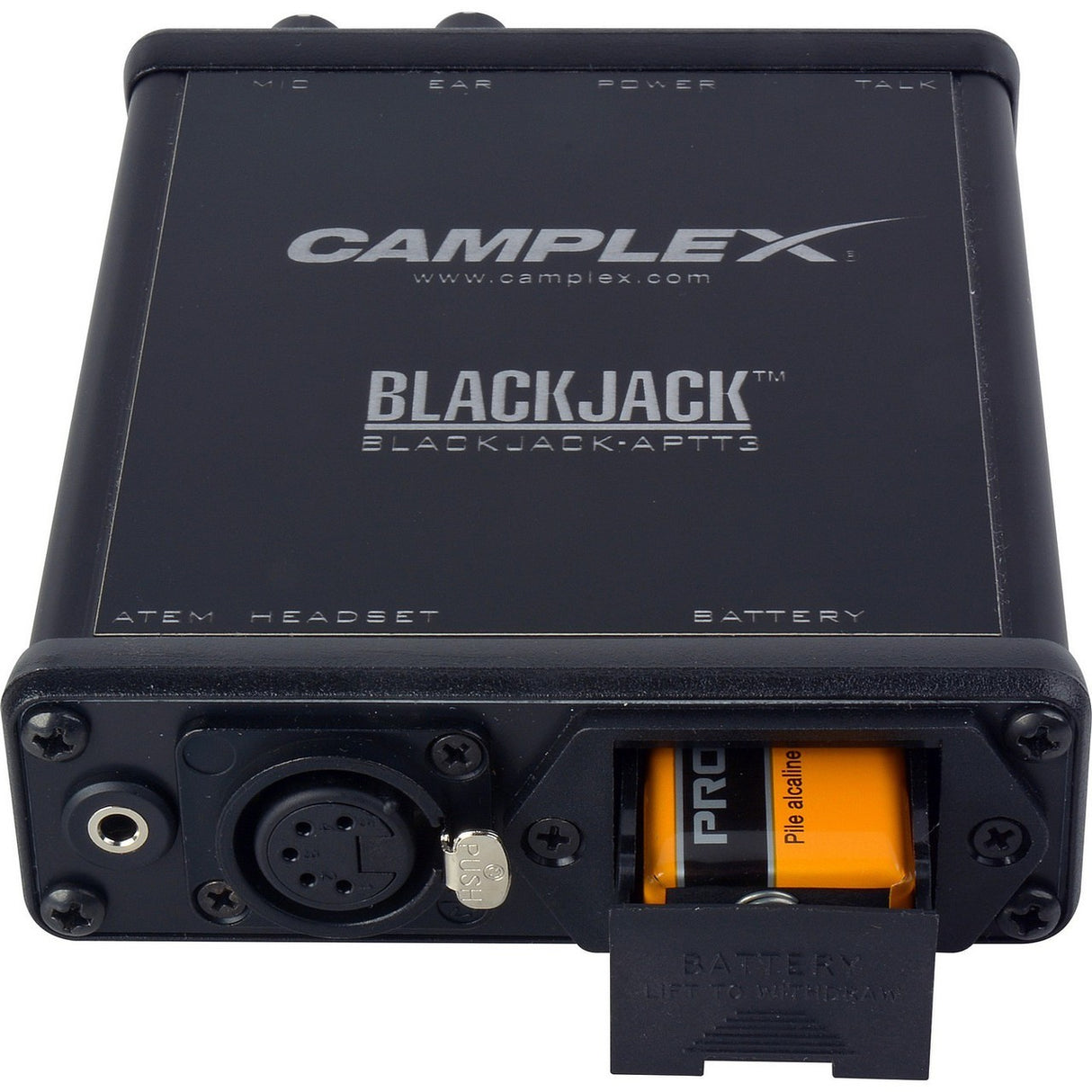 Camplex BLACKJACK-APTT3 | Push to Talk Headset Active Adapter for Blackmagic ATEM Camera Converter 5 Pin XLR Female