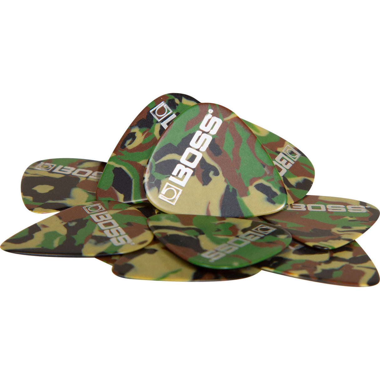 Boss BPK-12-CM Medium Camo Pack of 12 Guitar Picks