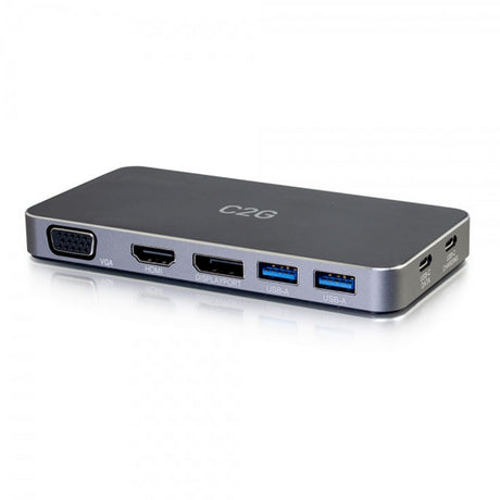 C2G USB-C 7-In-1 Dual Display Dock Kit for Laptops
