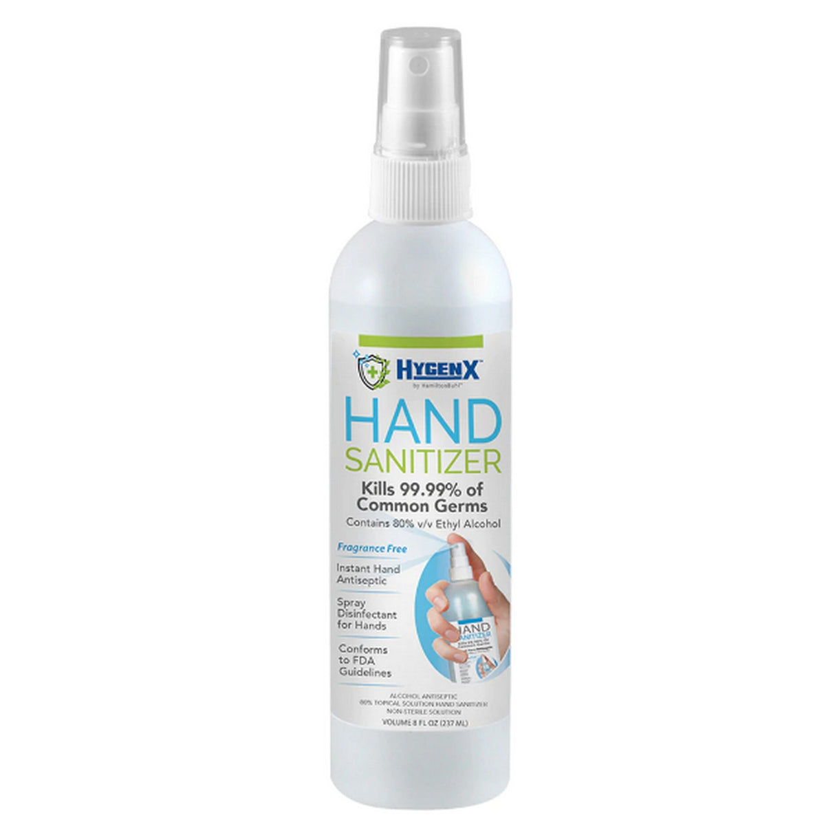 HamiltonBuhl XHS-8 Hand Sanitizer, 8oz Bottle