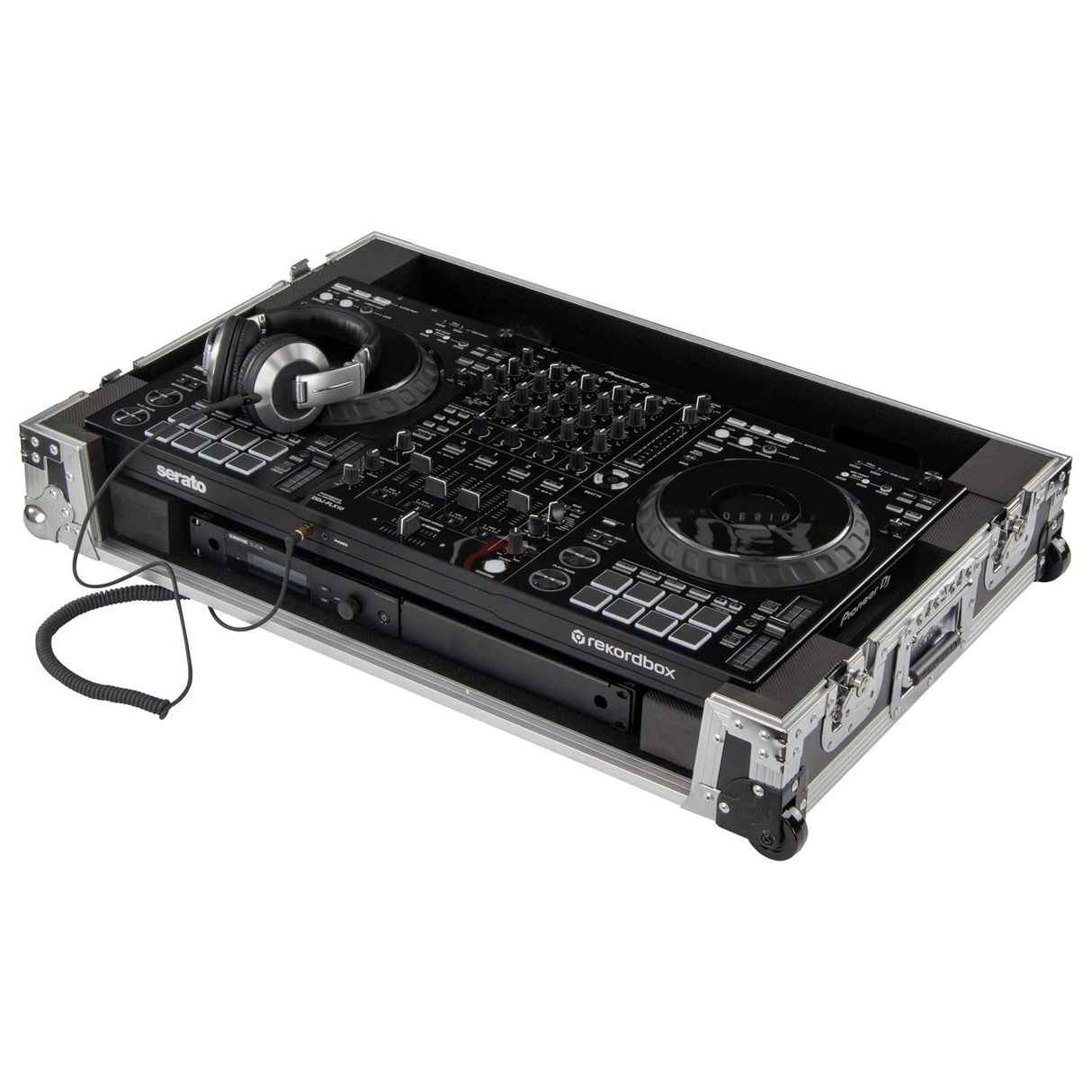 Odyssey 1U Flight Case with Corner Wheels for Pioneer DJ DDJ-FLX10