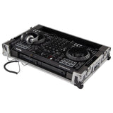 Odyssey 1U Flight Case with Corner Wheels for Pioneer DJ DDJ-FLX10