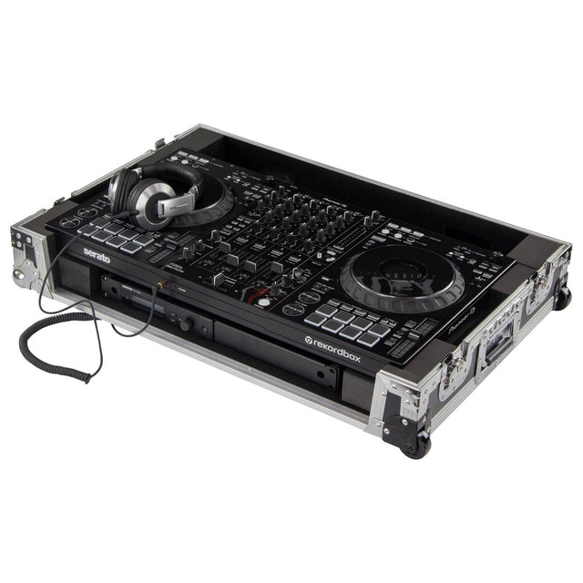 Odyssey 1U Flight Case with Corner Wheels for Pioneer DJ DDJ-FLX10