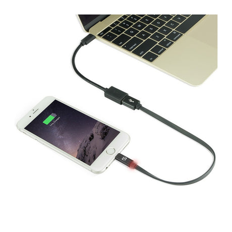 Scosche CAF3GID | StrikeLine USB-C to USB-A Charge and Sync Cable Adapter Black