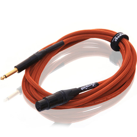 Orange CA-JX-MIC-OR-10 | Mic Jack XLR Orange Woven Microphone Cable 10ft