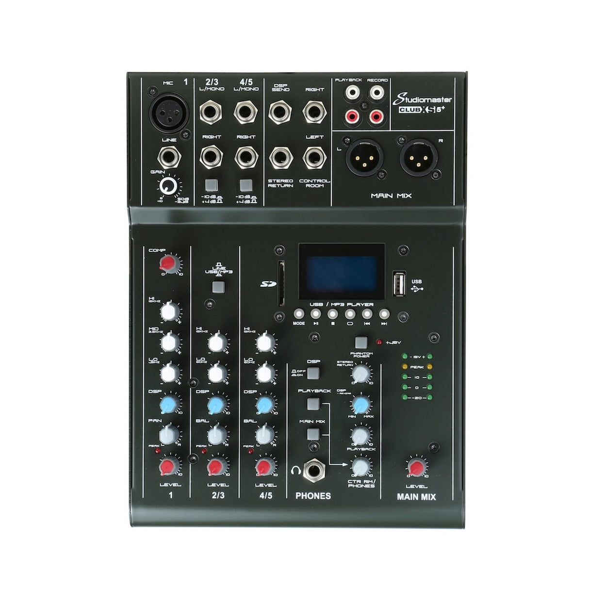 Studiomaster CLUB XS5+ 5 Channel Analog Mixing Console with DSP