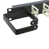 Lowell CMCD-1HV 1U Cable Management Panel with Plastic Flex Wire Saddles and Side D-Rings