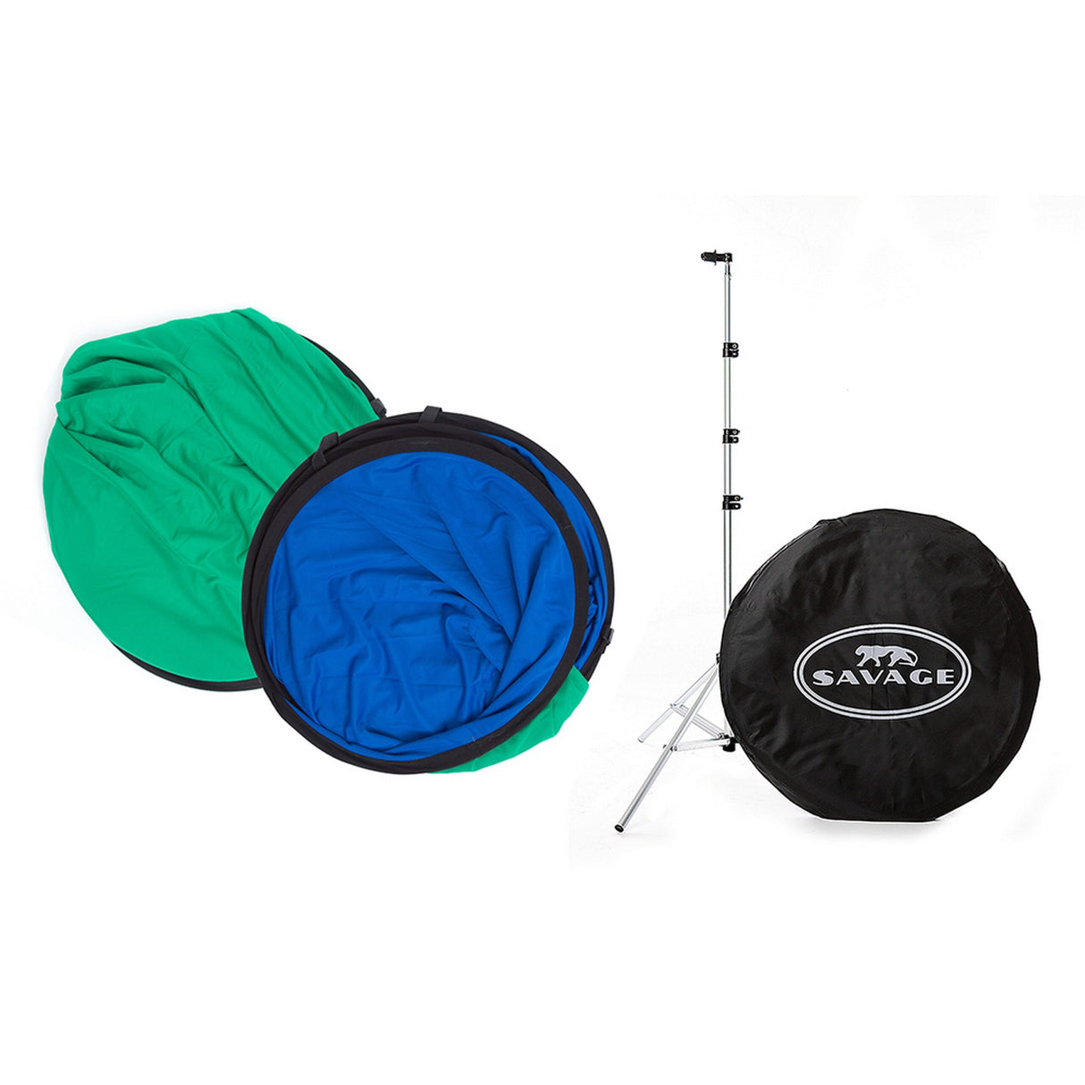Savage CB116-67-KIT Collapsible Background Chroma Green/Blue 6 x 7-Feet Kit