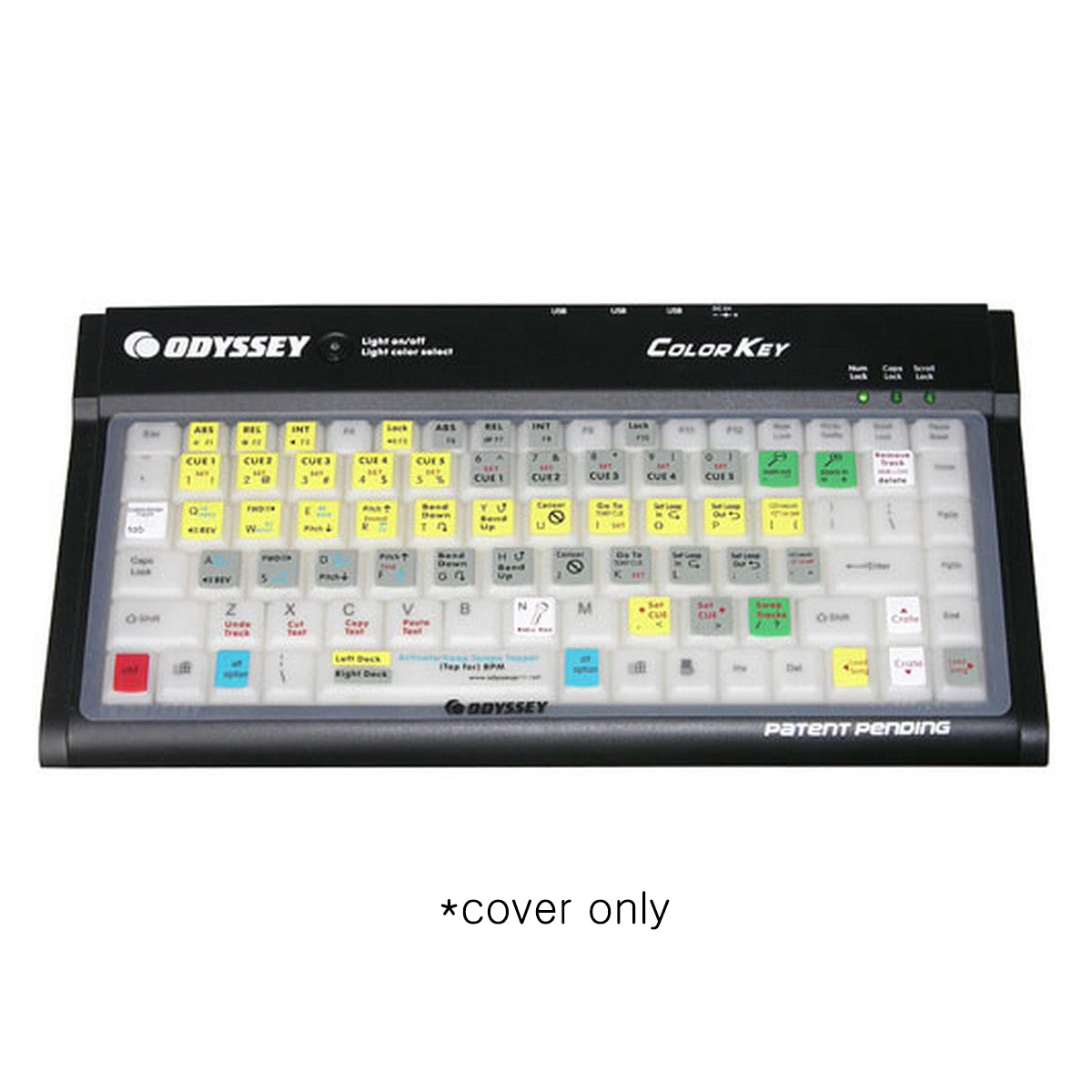Odyssey Cases CONTROLSKIN | Serato Traktor Scratch Shortcut Keyboard Skin for COLORKEY Compact LED Keyboard