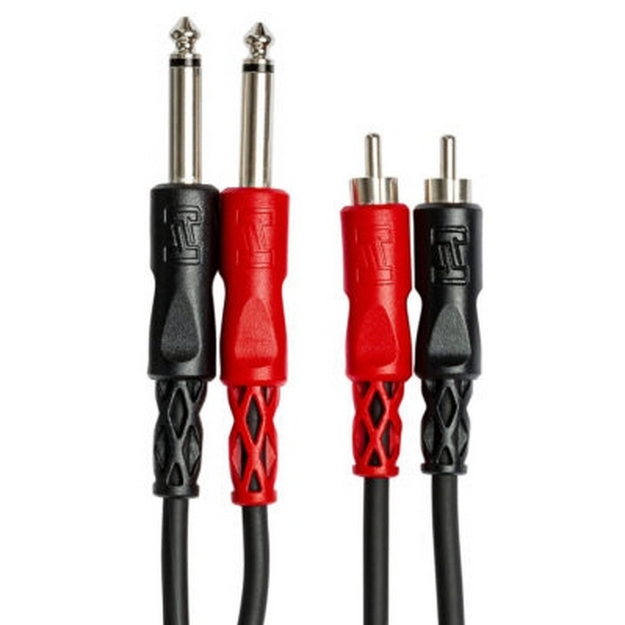 Hosa CPR-203 Dual 1/4-Inch TS to Dual RCA Stereo Interconnect Cable, 3m