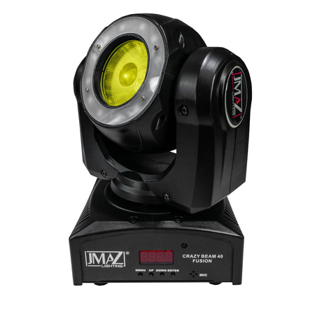JMAZ CRAZY BEAM 40 FUSION Moving Head Beam with 12 Tri-Color RGB LED Ring