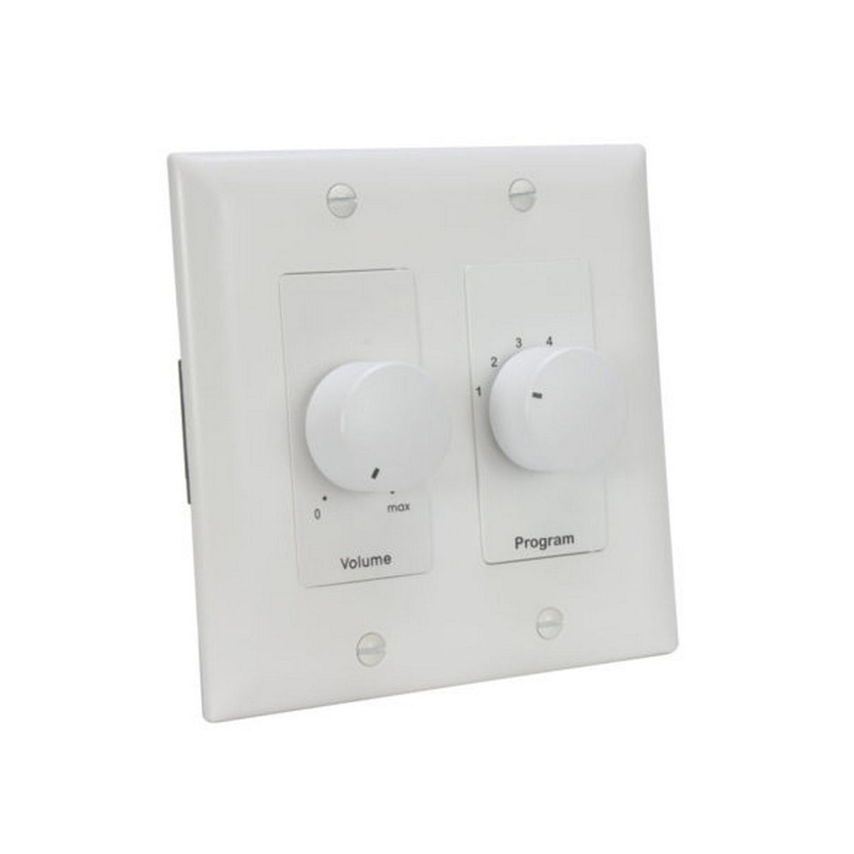 Lowell CS650-DW 6-Source Program Selector Switch with Volume Control, White, Single Unit