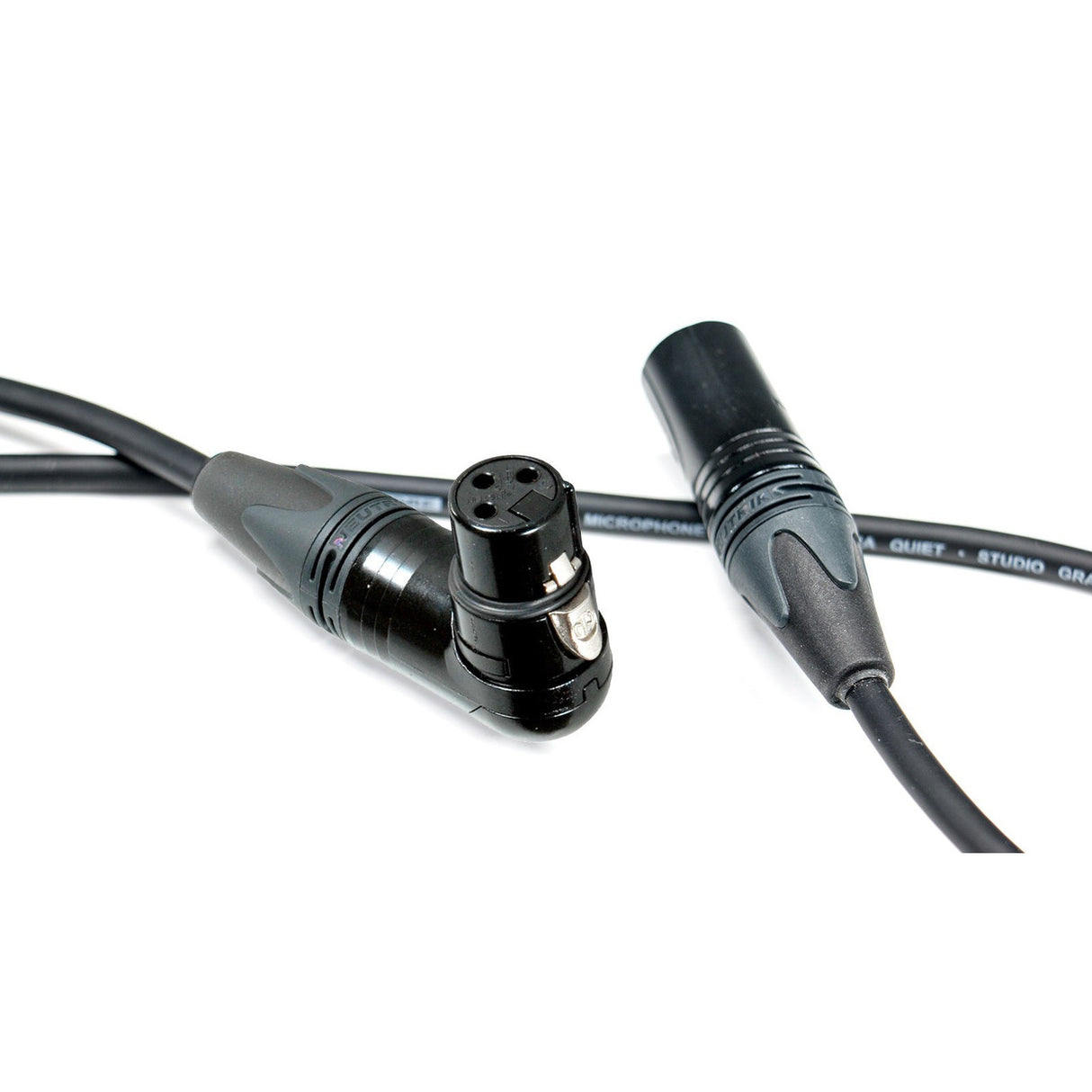 Elite Core CSM4-RAFN-10 XLR Male to XLR Right Angle Female 10 Feet Mic Cable Black